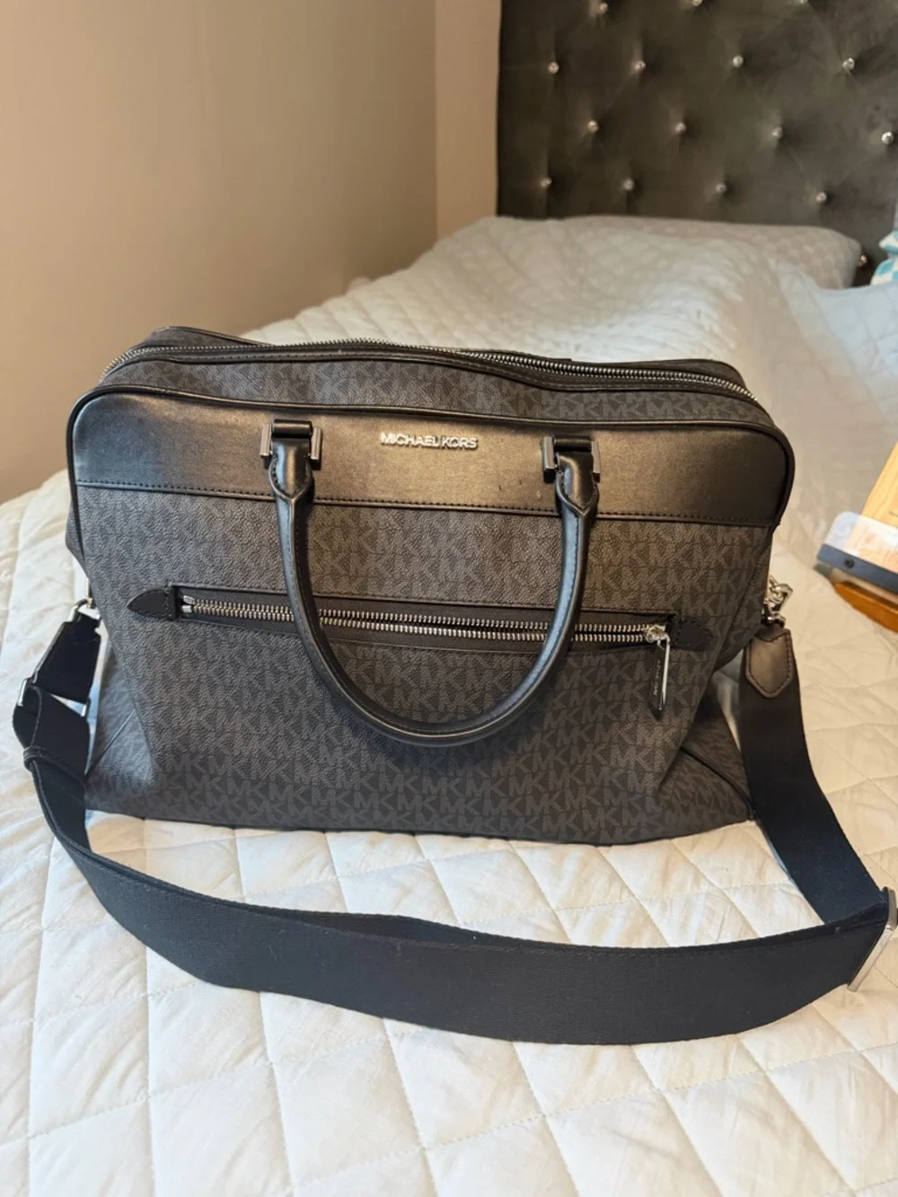 Michael Kors Black Monogram travel bag - Picture 1 of 11